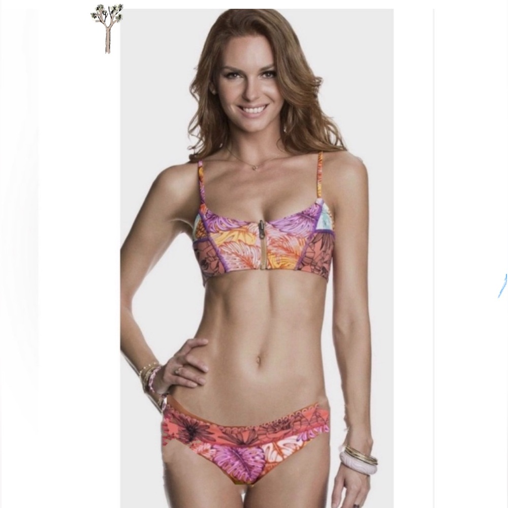 (SET) Maaji 🏝️ Super Fly Palms/ Tone it Up Reversible Bikini.
